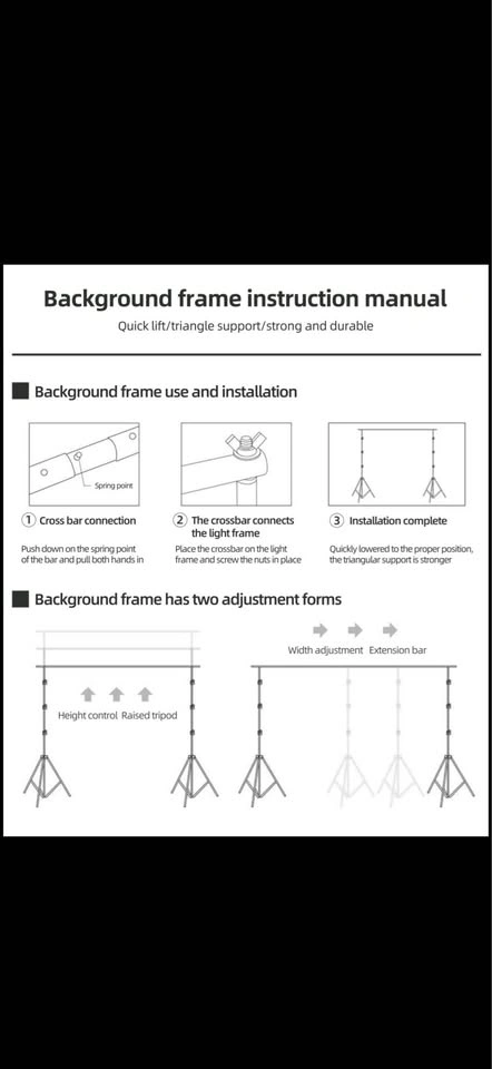 Photography Backdrop Stand Support Kit (Used Once) - photo 2
