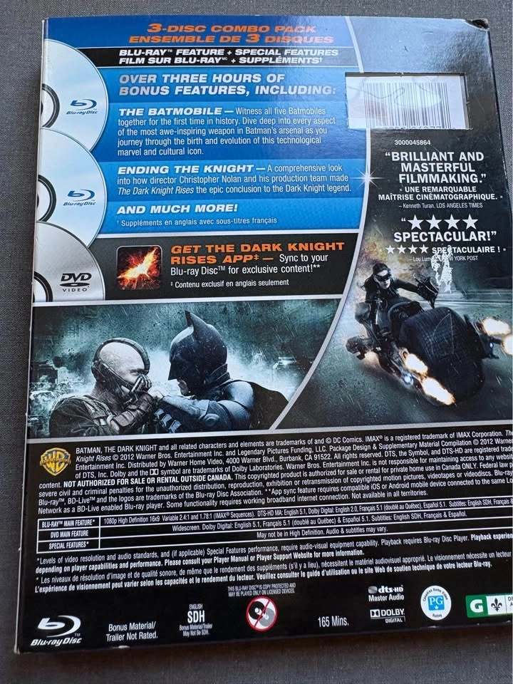 The dark knight rises bluray + dvd - photo 2