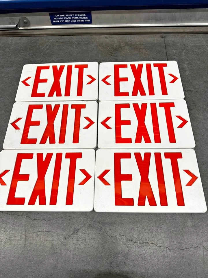 New EXIT signs. 6 in total