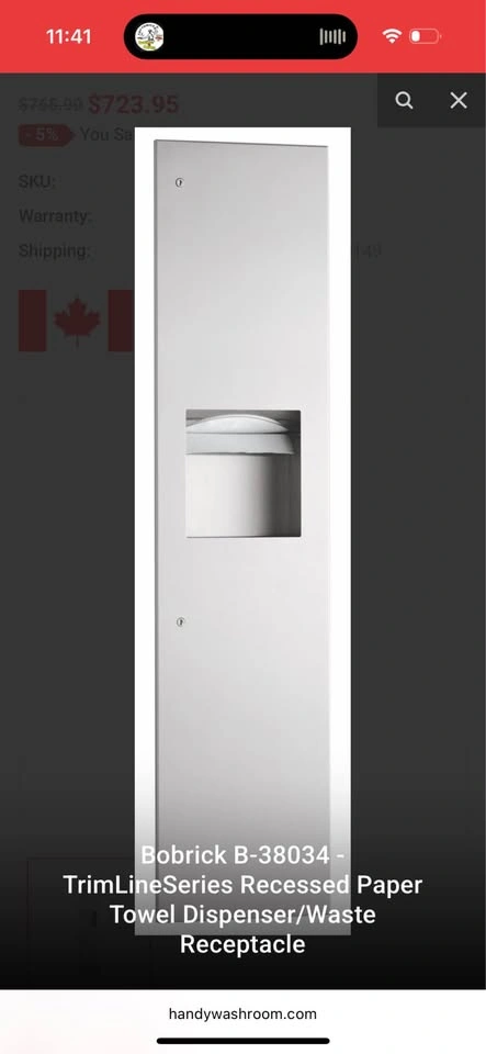 New Bobrick commercial paper towel dispenser - photo 2