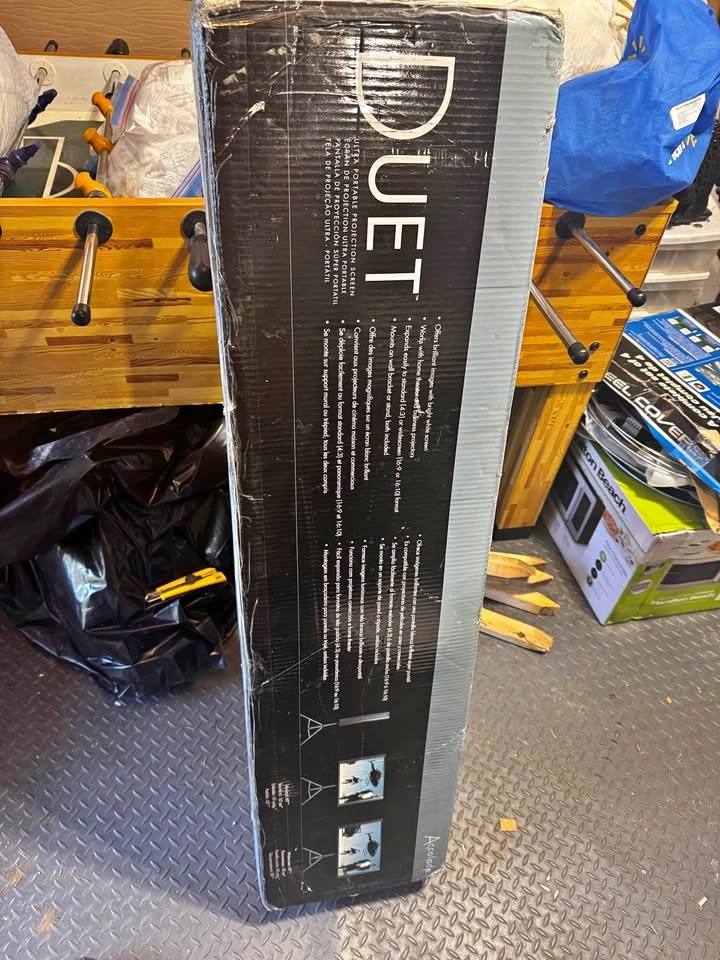 New 80” portable projector screen