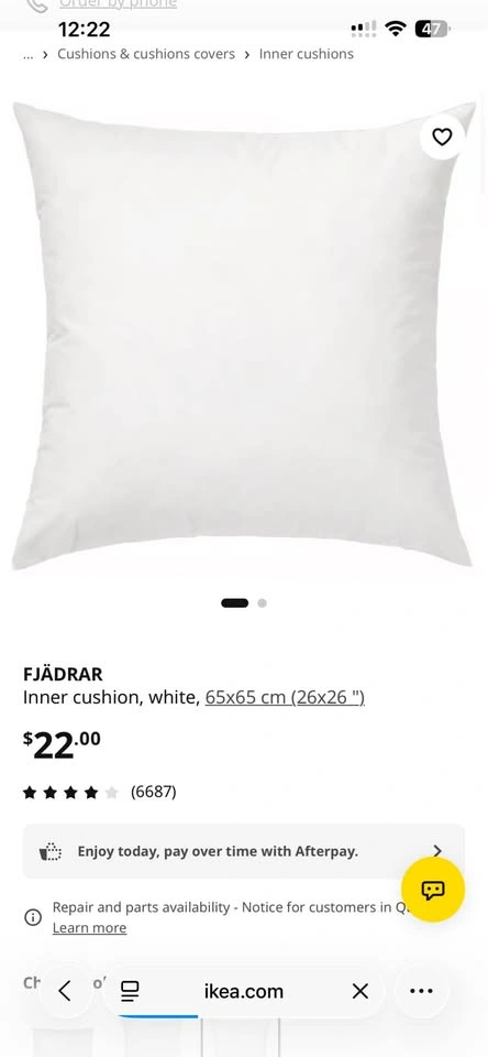 IKEA big cushion pillow (65*65) insert and case *3 - photo 2