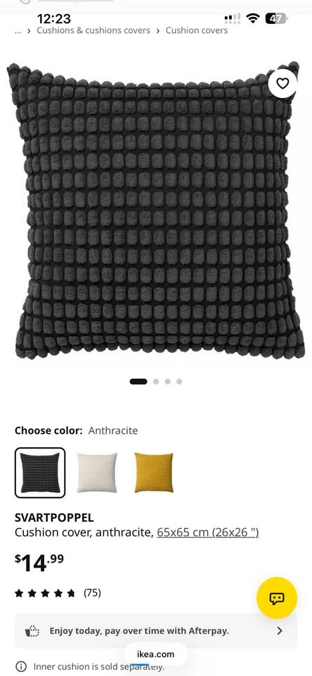 IKEA big cushion pillow (65*65) insert and case *3 - photo 3