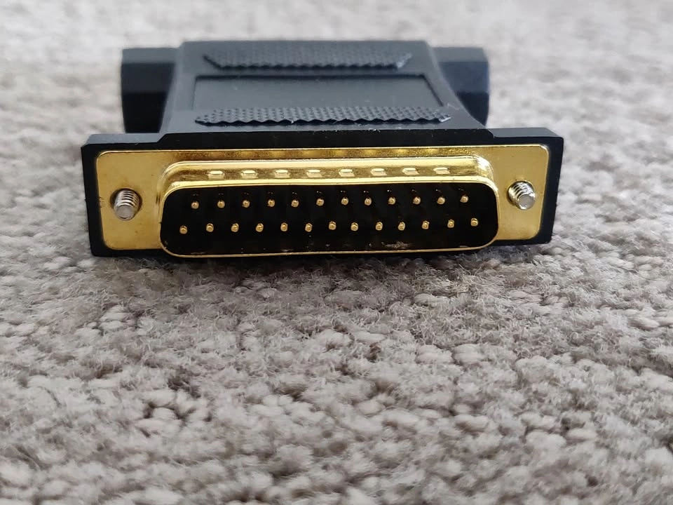 DB25 Parallel Port Null Modem Adapter M/M 25 Pin Male/Male - photo 2