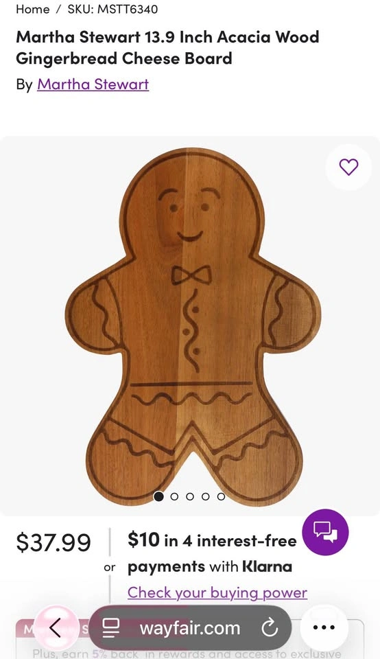 Martha Stewart Gingerbread charcuterie board - photo 4