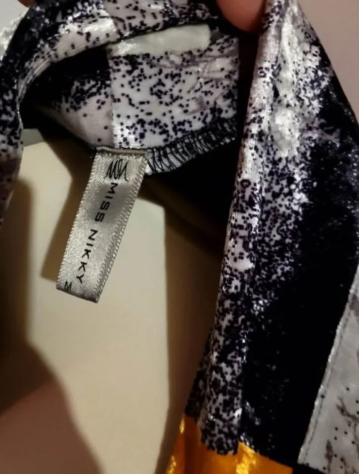 Miss Nikky Color Pattern Soft Velvet Jacket Size M image indicator(4)