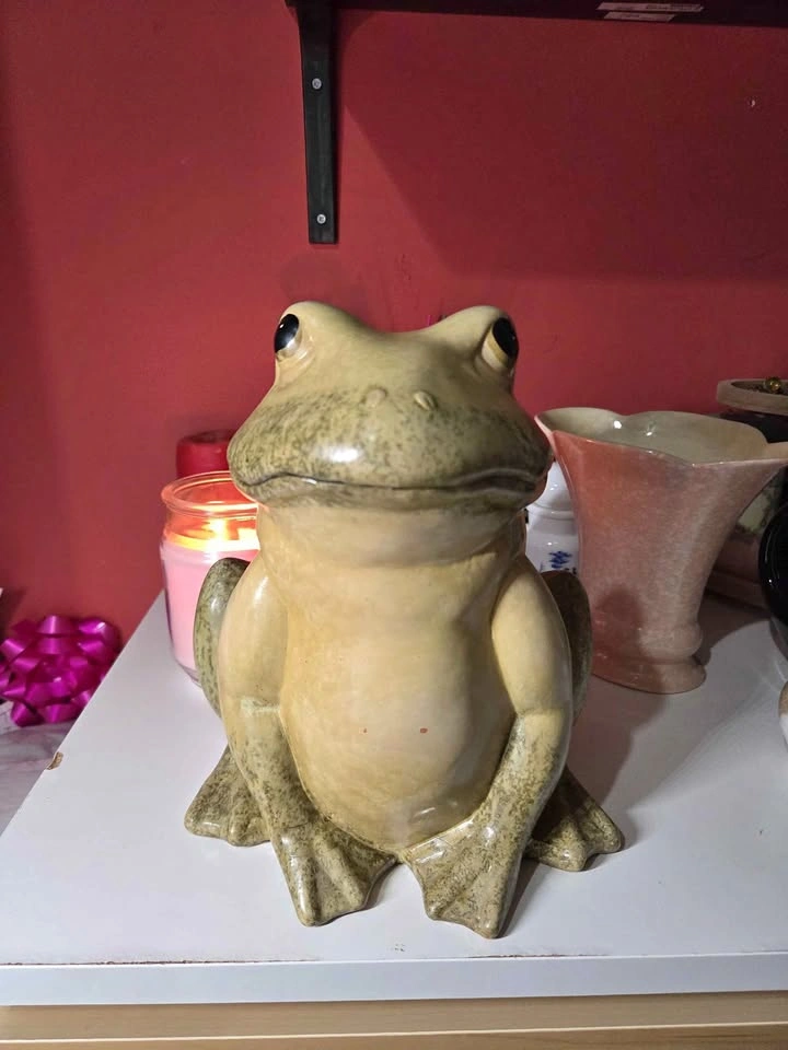 Large Vintage Ceramic Frog