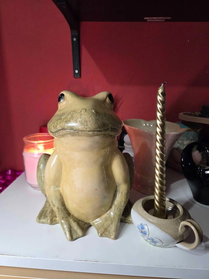 Large Vintage Ceramic Frog - photo 4