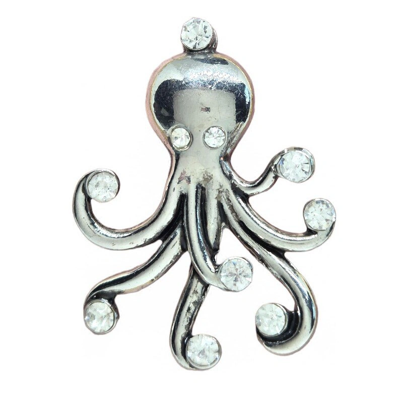 Vintage Silver Octopus Brooch (1980s) - photo 3