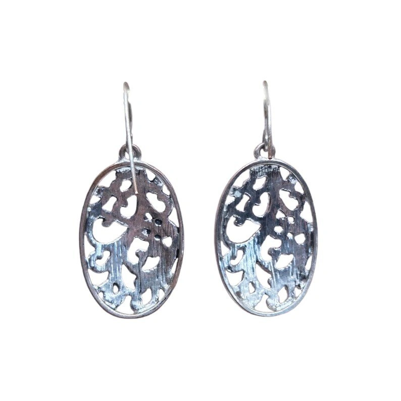 Vintage Paisley Silver Dangle Earrings (Western/Cowgirl Style) - photo 3