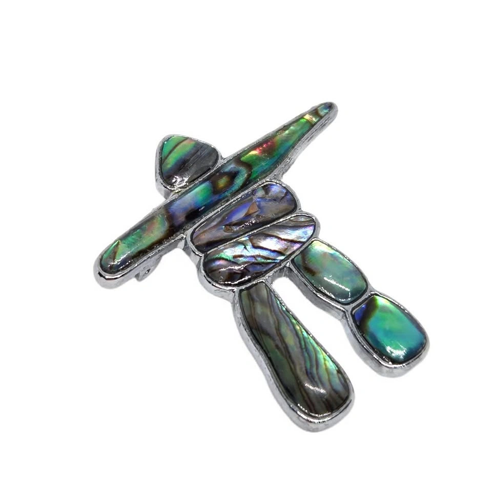 Vintage Abalone Inukshuk Brooch - photo 4
