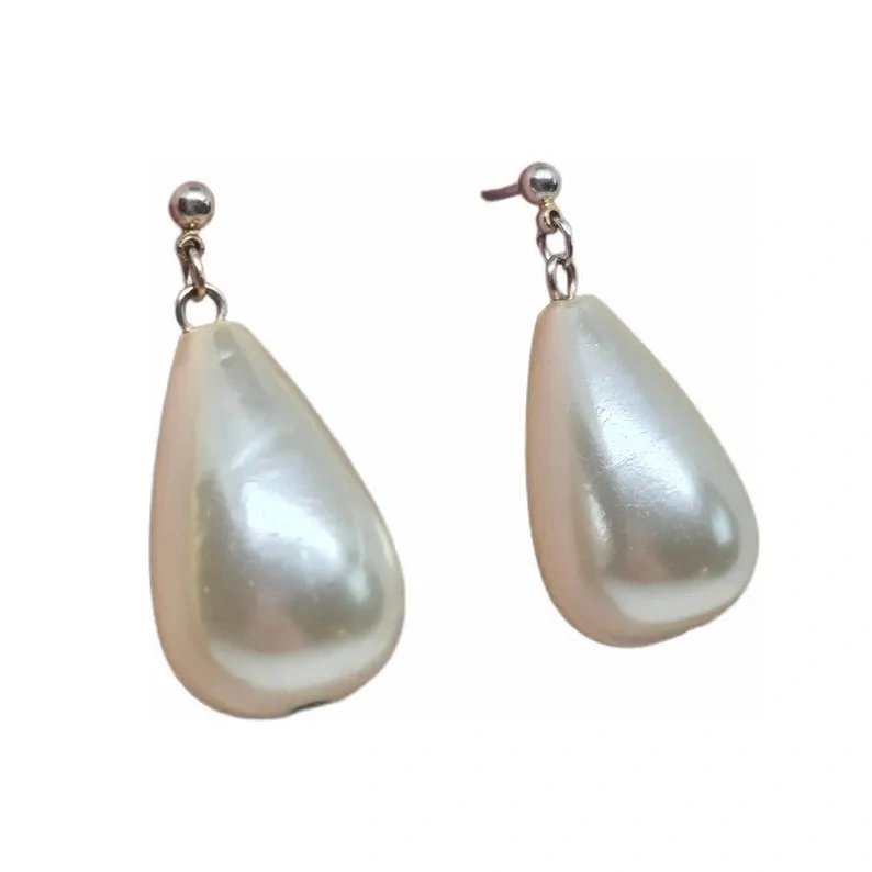 Vintage Faux Pearl Teardrop Stud Earrings - photo 3