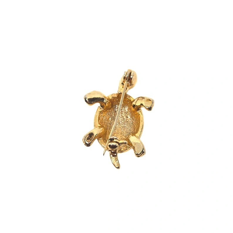 Vintage 70s Gold Tone Turtle Brooch - photo 2