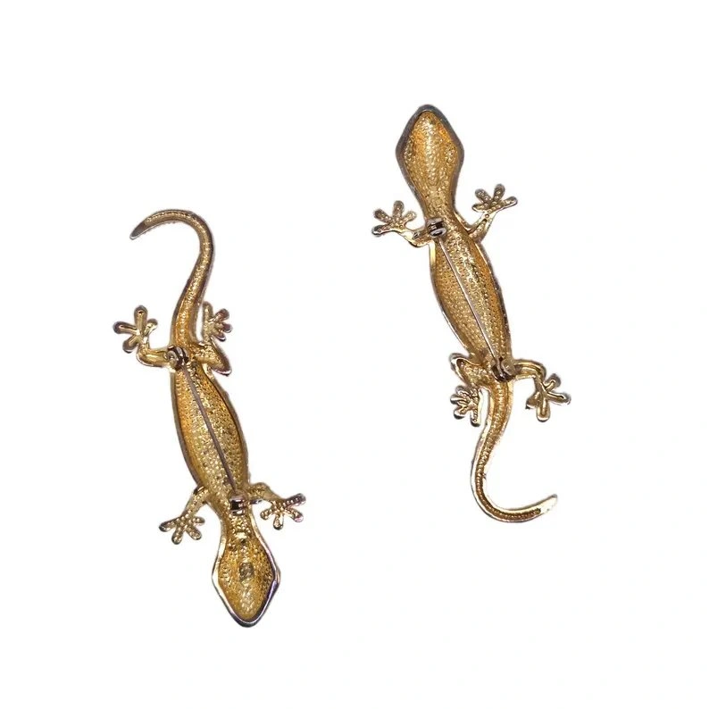 Vintage 80s Lizard/Gecko Brooch Set - photo 3