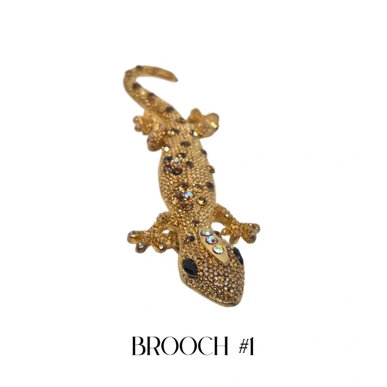 Vintage 80s Lizard/Gecko Brooch Set - photo 5