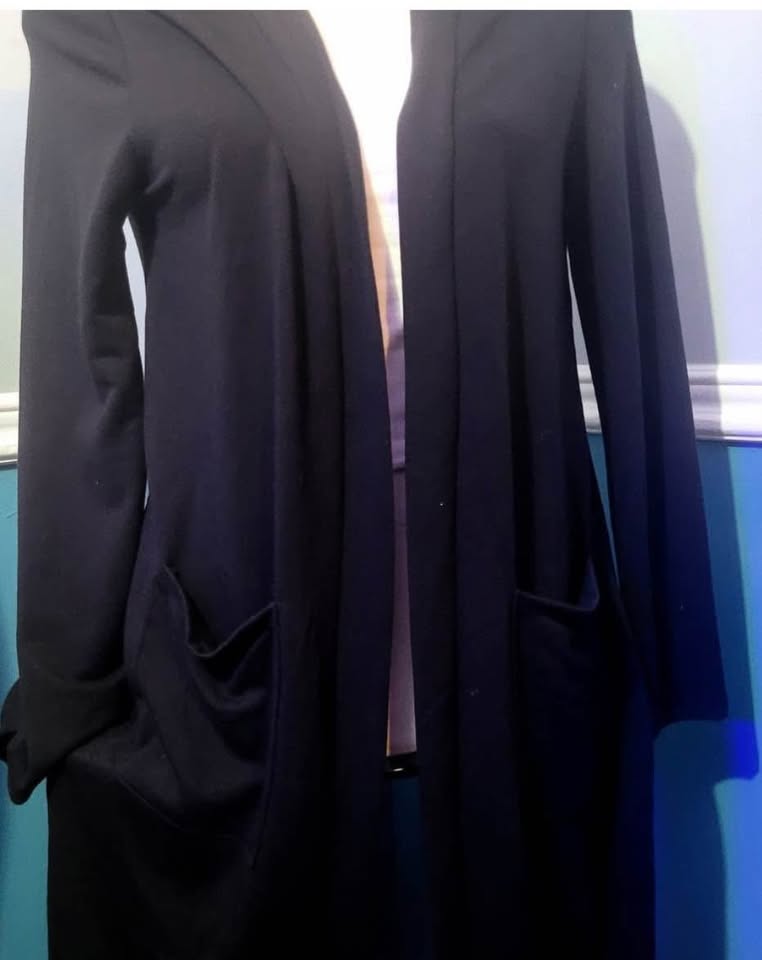 FRANK LYMAN Black Long Sleeve SPRING Knit Duster 226133U - photo 4