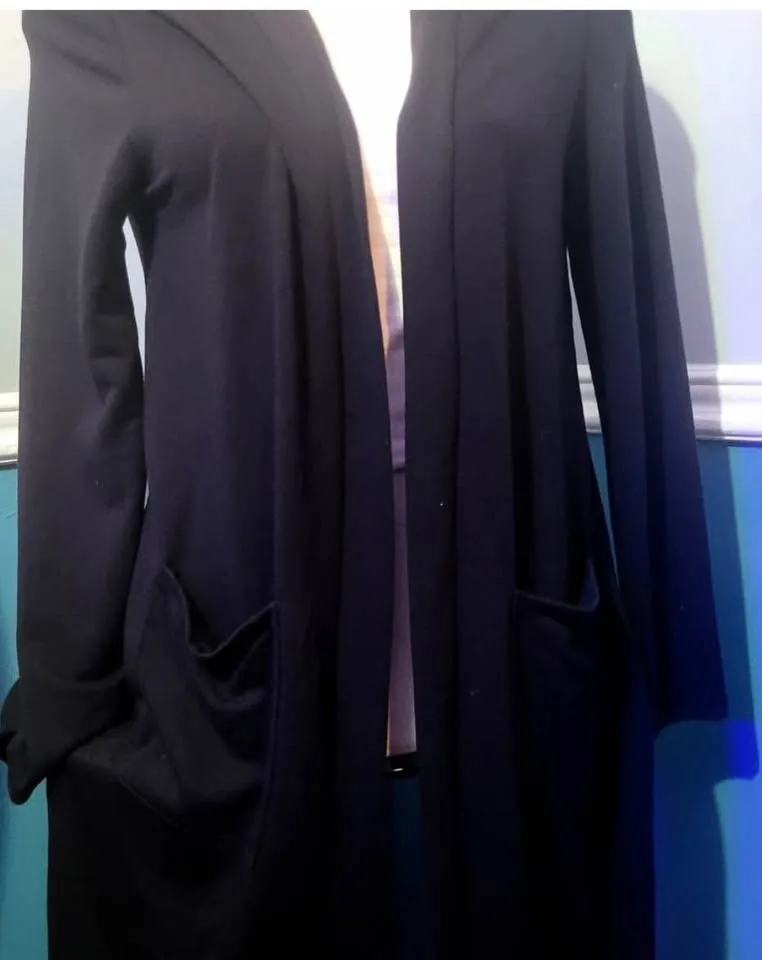 FRANK LYMAN Black Long Sleeve SPRING Knit Duster 226133U image indicator(4)
