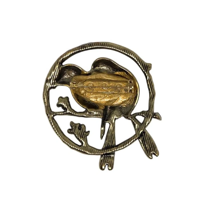 Vintage Pewter Bird Brooch - photo 2