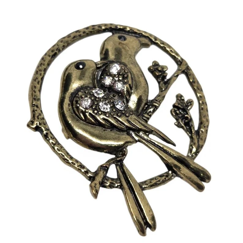 Vintage Pewter Bird Brooch - photo 3