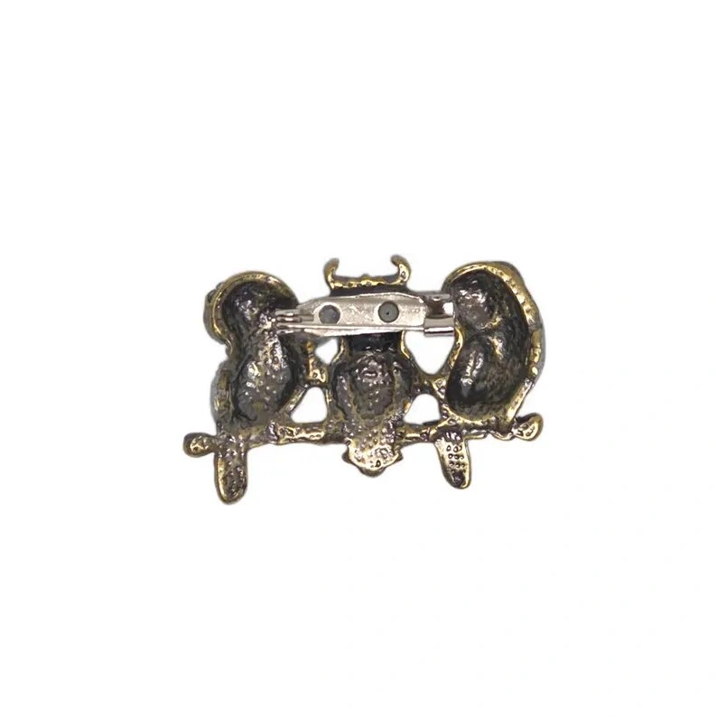 Vintage Brass/Pewter Owl Brooch - photo 3