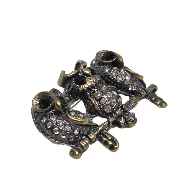 Vintage Brass/Pewter Owl Brooch - photo 4