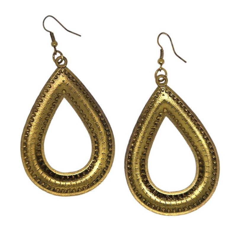 Vintage Giant Gold & Green Crystal Dangle Earrings - photo 3