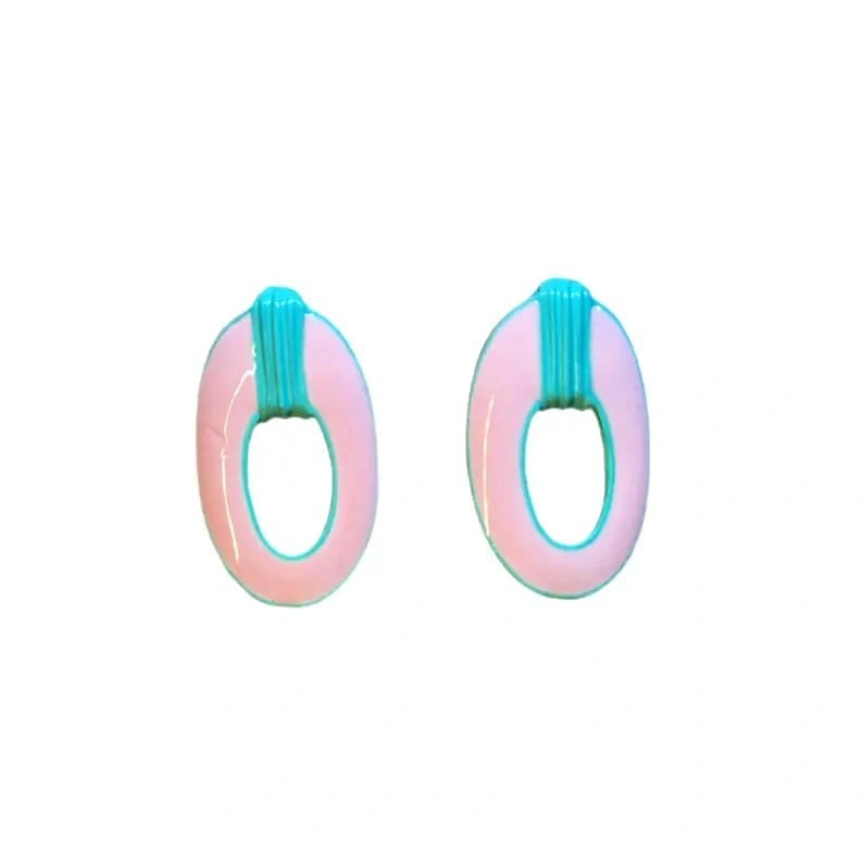 Vintage 1960s Pink & Blue Barbie Style Stud Earrings