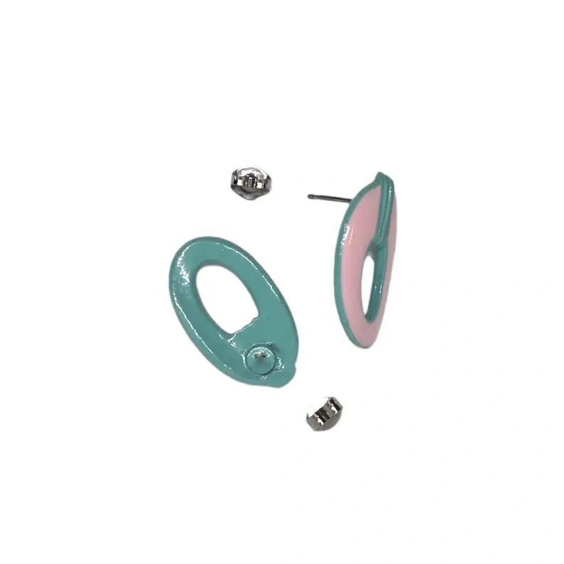 Vintage 1960s Pink & Blue Barbie Style Stud Earrings - photo 4