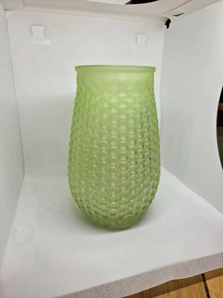 Vintage Chartreuse Green Bubble Vase