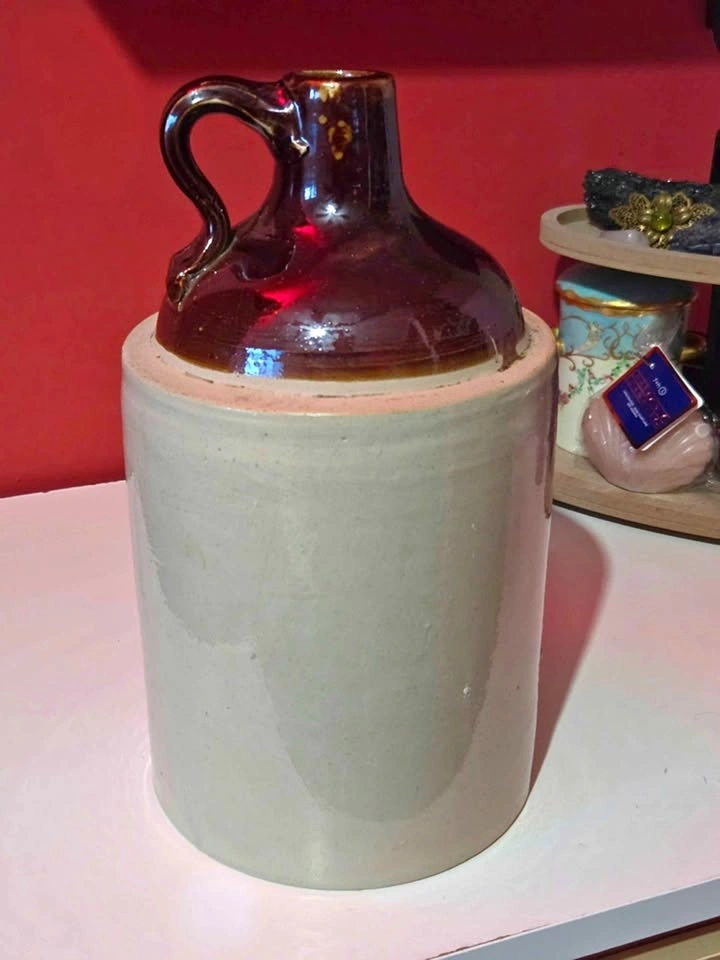 Large Antique Stoneware Moonshine Jug
