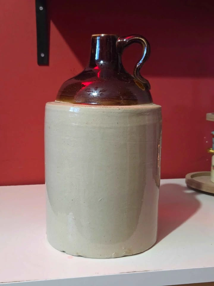 Large Antique Stoneware Moonshine Jug - photo 2