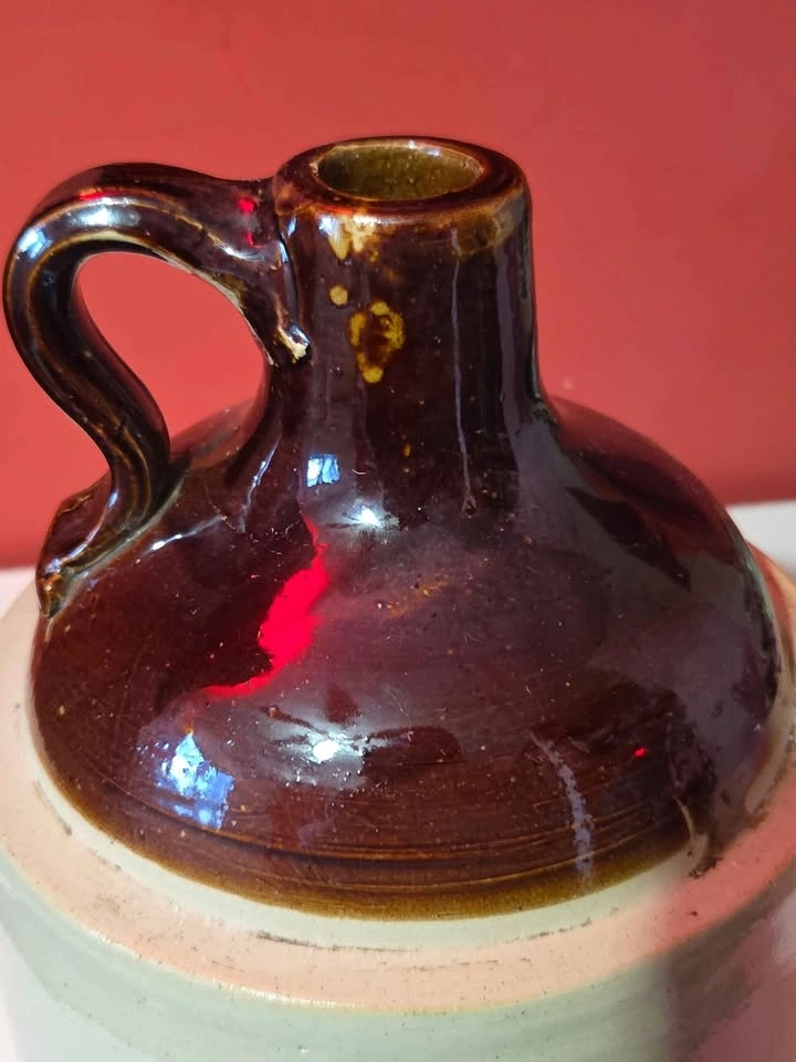 Large Antique Stoneware Moonshine Jug - photo 3
