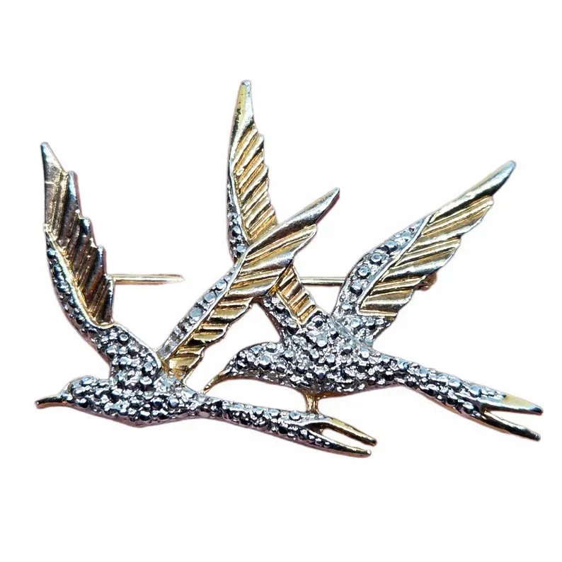 Vintage 80s Michele Lynn Birds Flying Brooch - photo 5