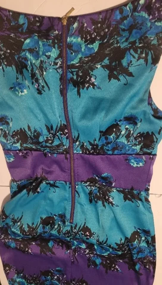 Floral Ricki’s Blue and Purple Dress size 2 Small image indicator(3)