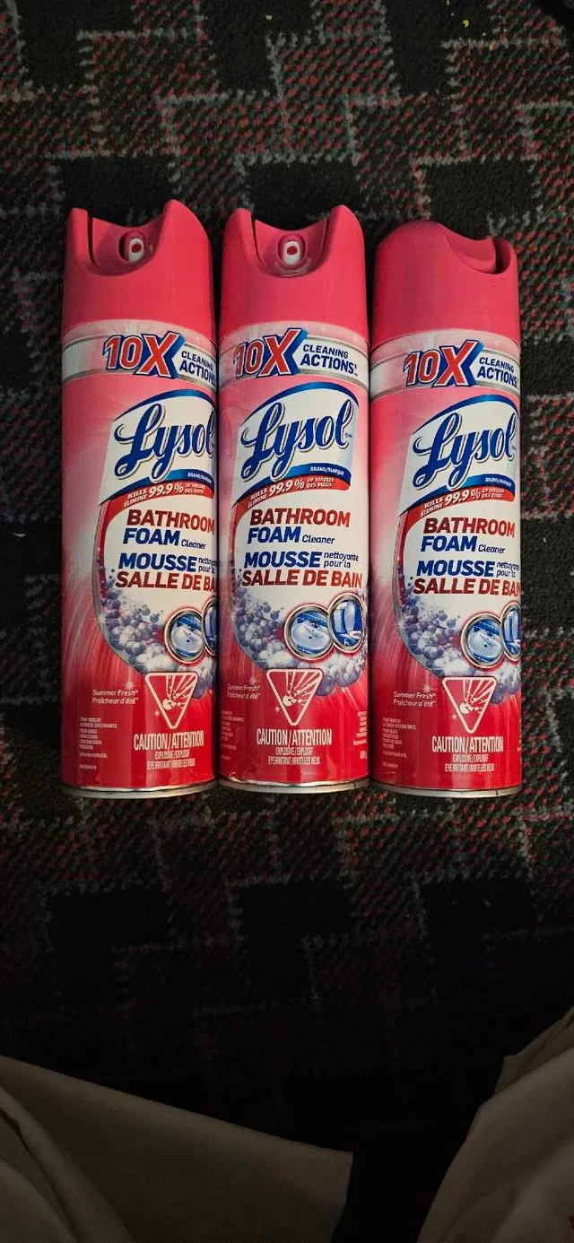 $4 each - lysol foam bathroom cleaner - 680 g