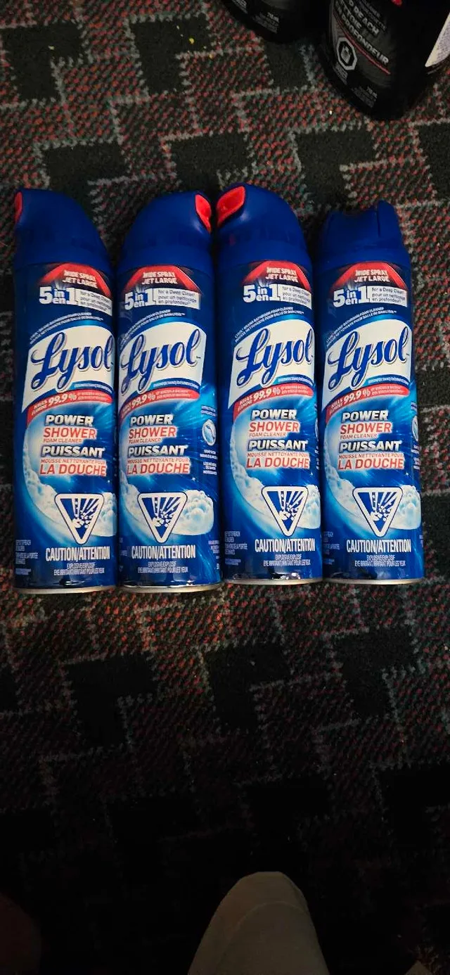 $4 each - lysol foam shower cleaner - 538 g