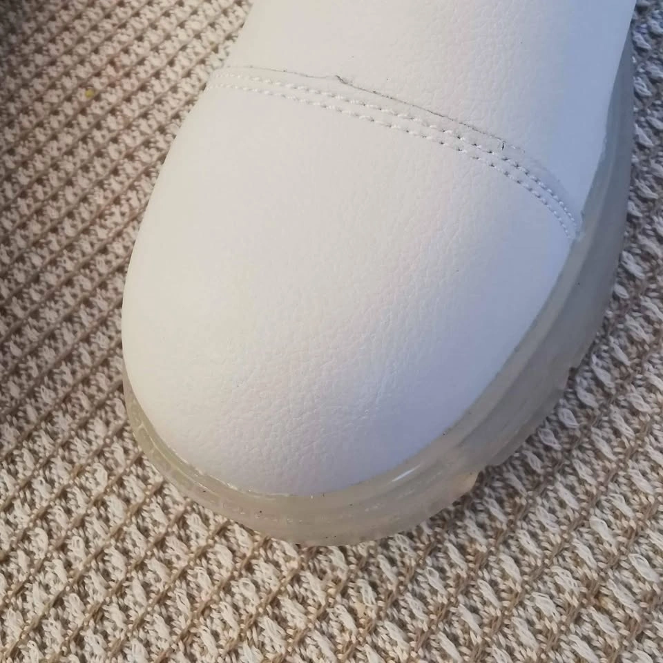 Brand New Leather Platform White Boots (size 8.5) - photo 5