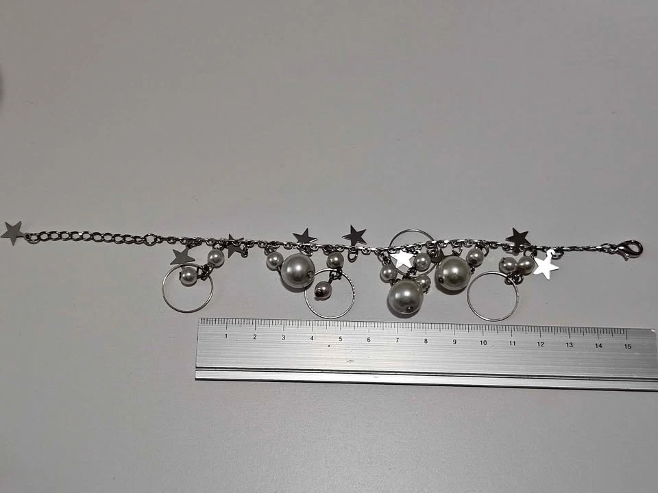Copper Alloy Star & Faux Pearl Decor Bracelet For Women - photo 2