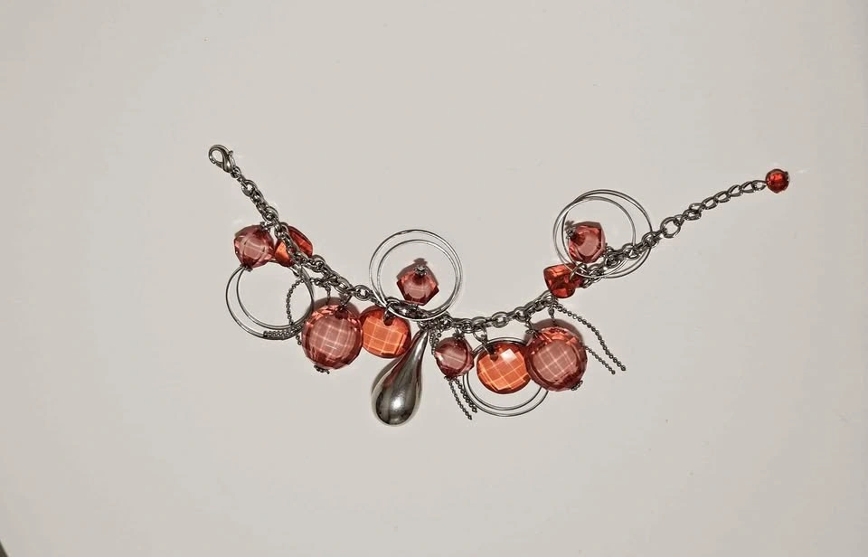 Red jewels bracelet for women