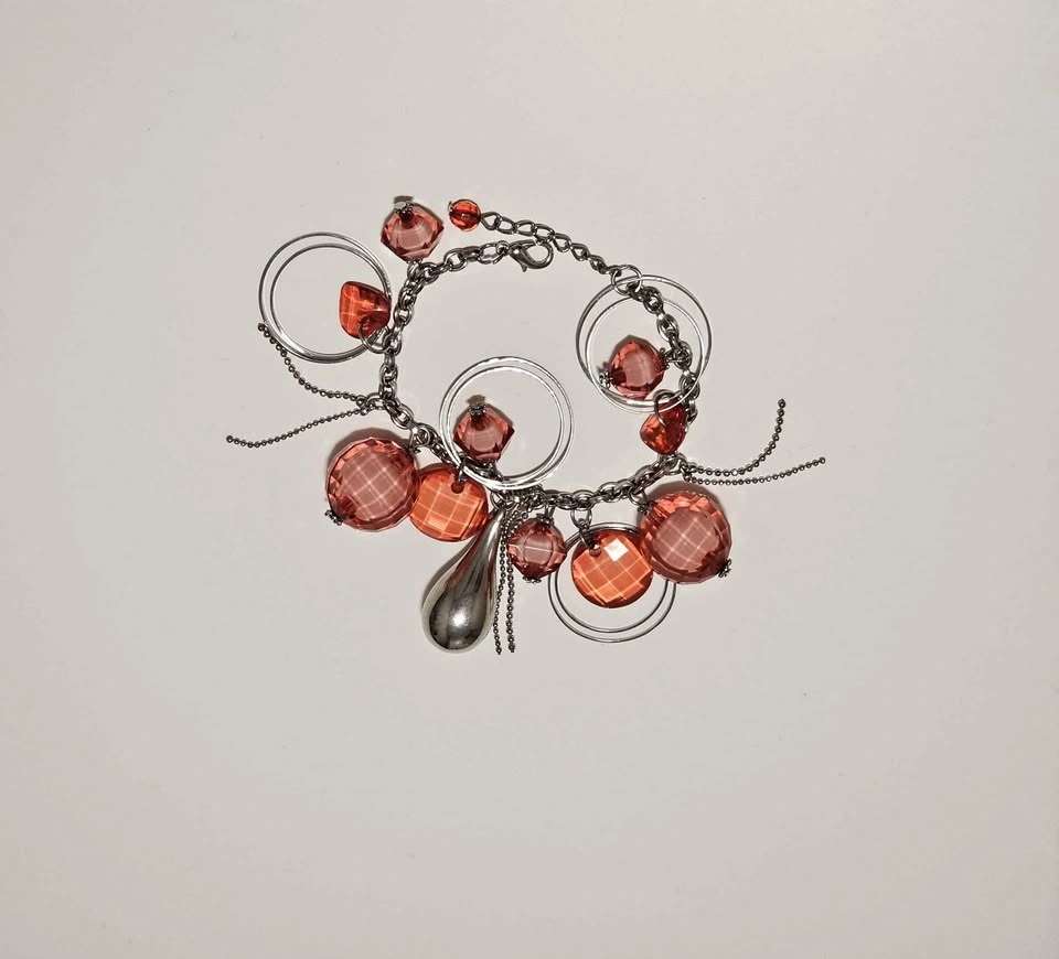Red jewels bracelet for women - photo 2