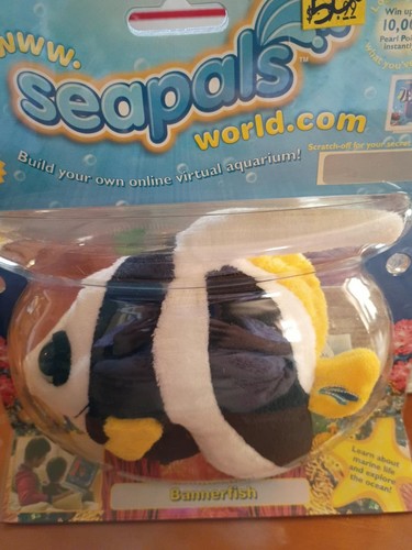 SeaPals Bannerfish Plush Finger Puppet Applause Russ New