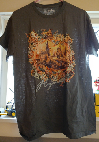 Harry Potter Hogwarts T-Shirt Medium Grey adult