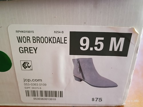 Worthington Women's Gray Ankle Boots Size 9.5 Medium - photo 4