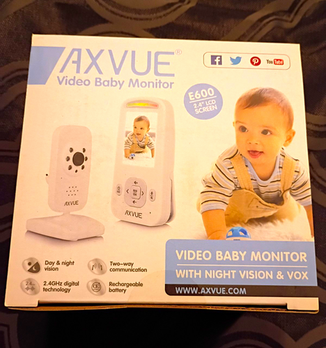 AXVUE E600 Video Baby Monitor 2.4" LCD Night Vision