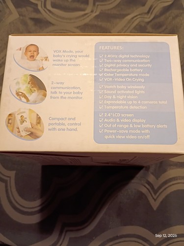 AXVUE E600 Video Baby Monitor 2.4" LCD Night Vision - photo 4