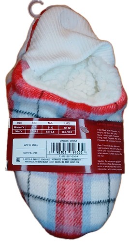 Wondershop Slippers size S/M 5-7 - Plaid/Red/Non-slip - photo 3