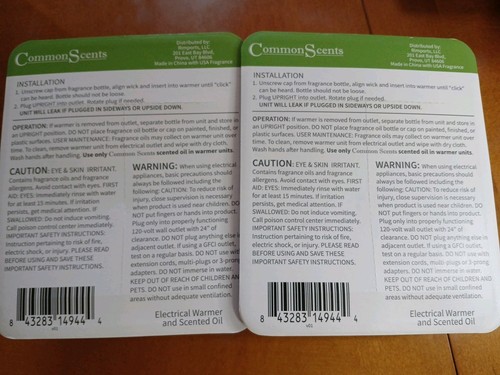New Lot of 2 Common Scents Crisp Pine Warmer with Scented Oil - photo 2