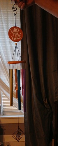 Sympathy Wind Chimes "I Love You My Dear" Colorful Yard Decor - photo 3