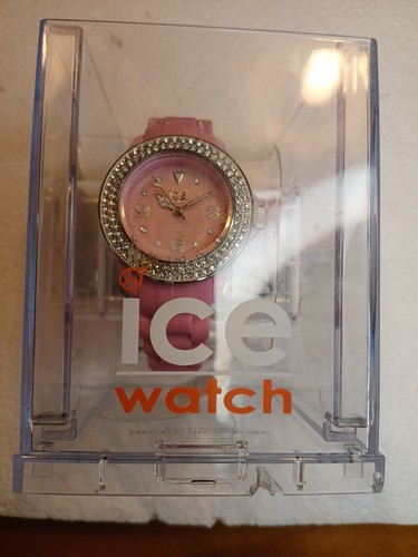 Womens Pink Ice Watch Silicone Band