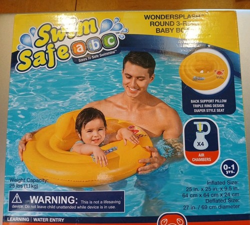 Swim Safe Round BABY BOAT Swimming Aid Pool Ring Diaper Style Se